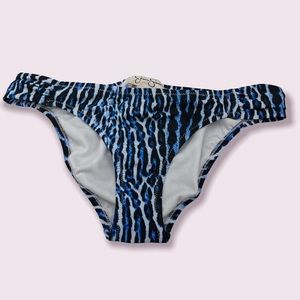 Jessica Simpson Women's Navy Animal Printed Side Shirred Hipster Bottom Size S